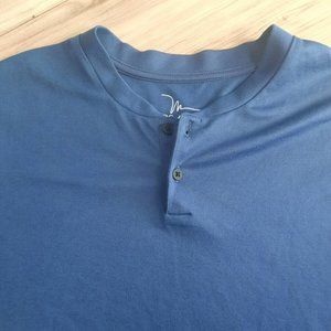 Marc Anthony Men's Blue XXL Luxury Short Sleeve Shirt
